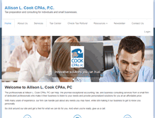 Tablet Screenshot of cook-cpas.com